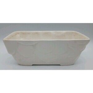Vintage Hull USA 9” Long Ceramic White Matte Finish Glazed Fruit Planter #F18